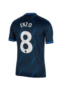 Chelsea Enzo Fernandez #8 Jalkapallovaatteet Vieraspaita 2023-24 Lyhythihainen